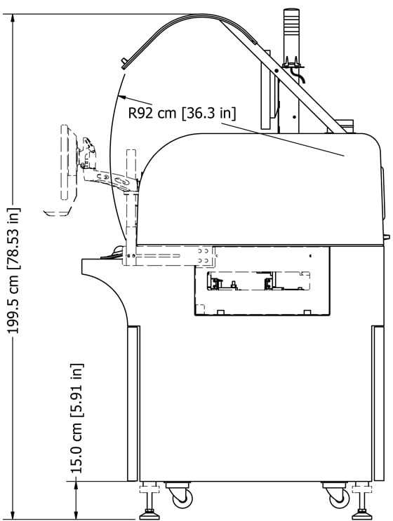 Precision Dispensing Specifications - Equipment, side view