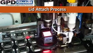 thermal adhesive lid attach process with precision auger pump