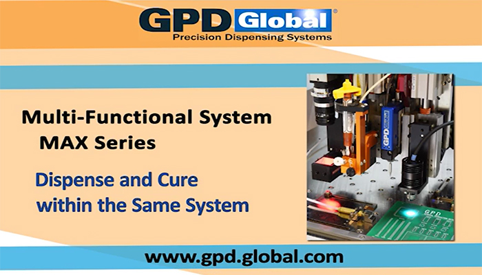 dispense and UV curing dispense material in multifunctional system video