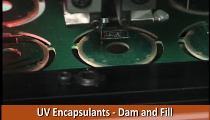 UV cure encapsulants dam and fill video